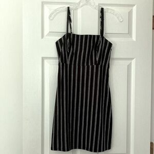 Hollister - Comfortable, Black w/white stripes, Cotton Dress, XS